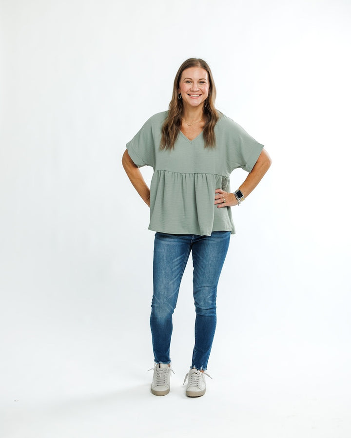 Staple Sage Woven Blouse