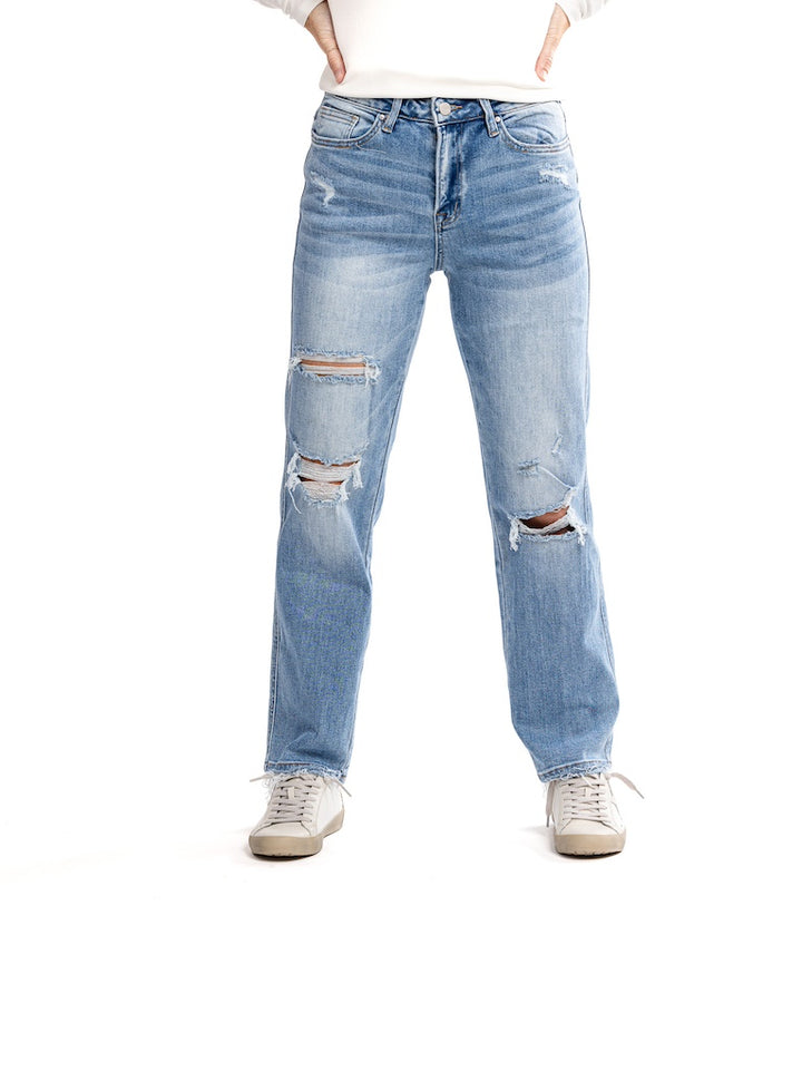 Attentions On You High-Rise Straight Jeans