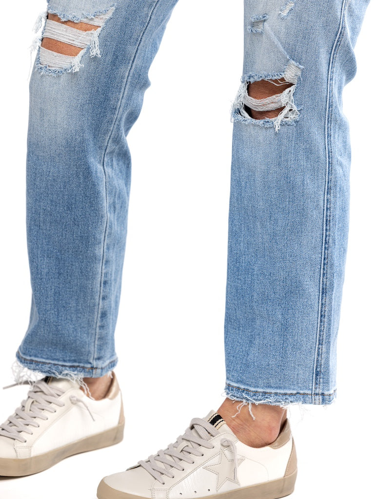 Attentions On You High-Rise Straight Jeans