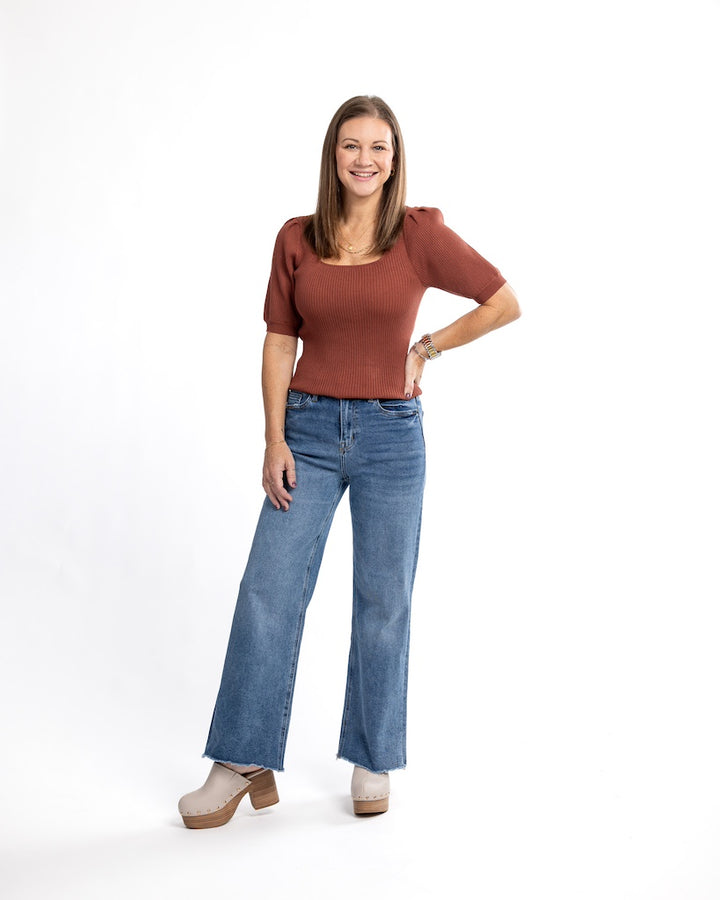 Birdie Super High Rise Wide Leg Jeans