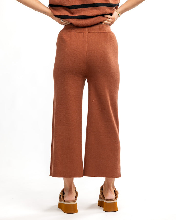 Toffee Striped Sweater Pants Set