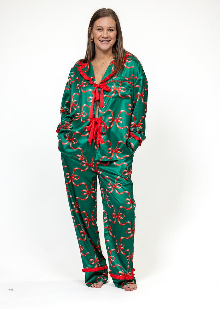 Christmas Bow Pj Set