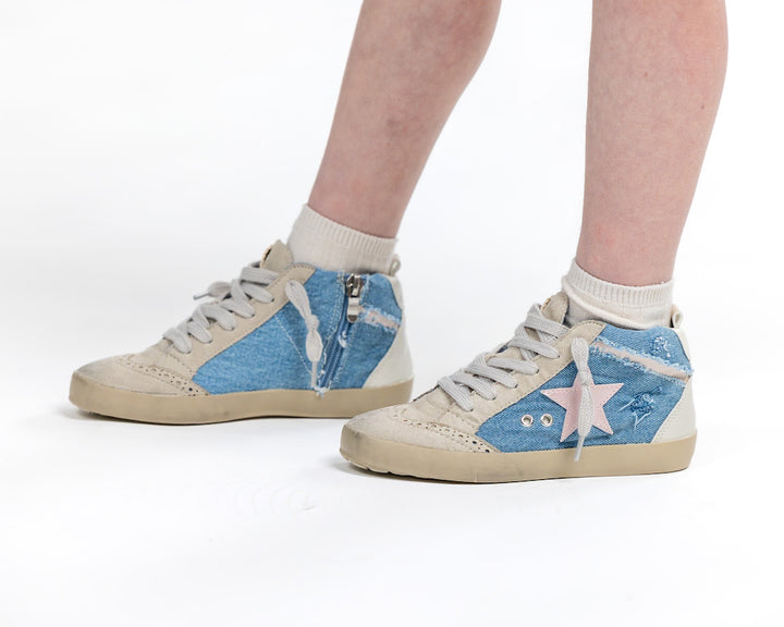 Kids Kick It Denim Star Sneakers