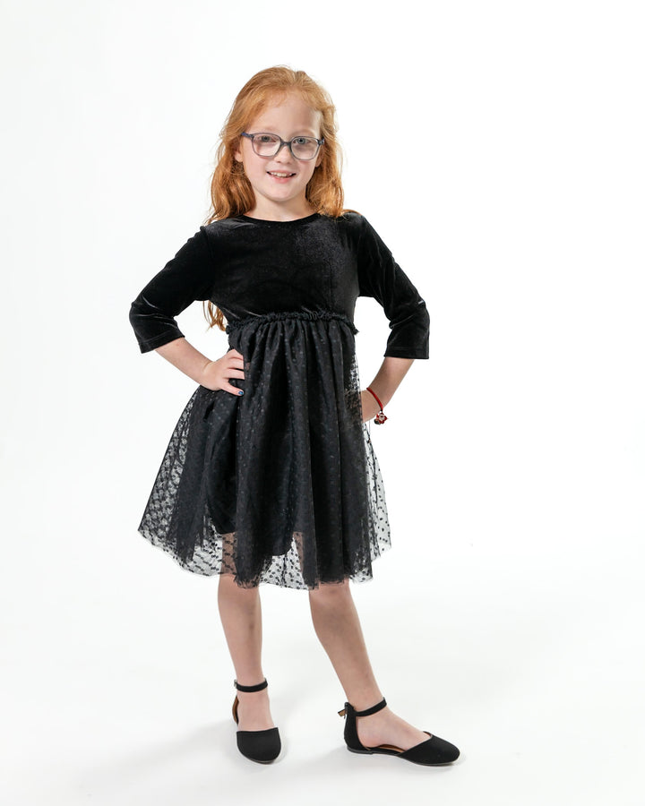 Holiday Velvet Dot Tutu Dress