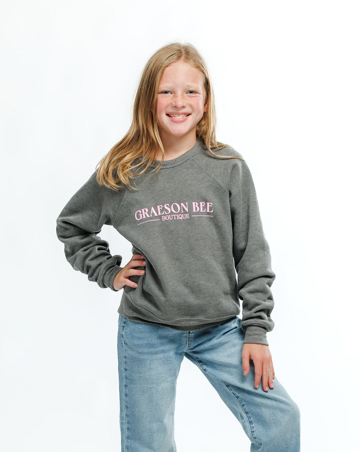 Heather Gray & Pink GBB Logo Sweatshirt