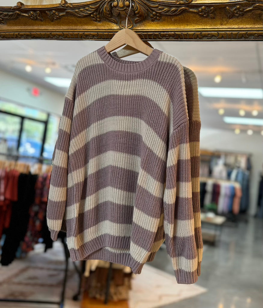 Saylor Striped Knit Sweater