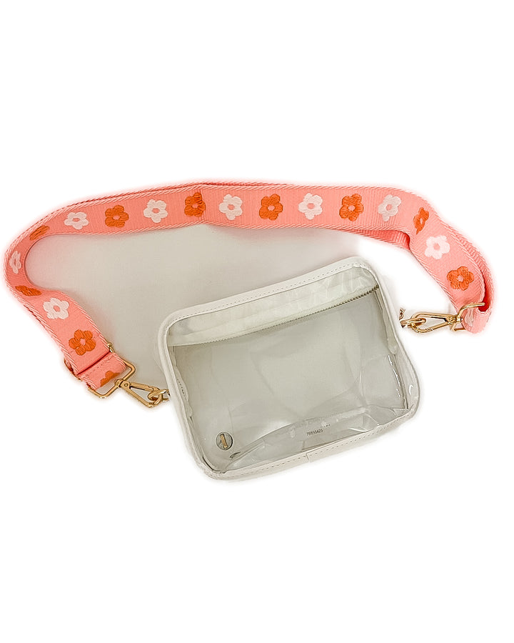 Summer Florals Clear Crossbody Bag