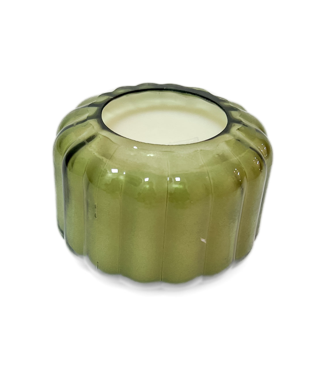 4.5 oz Ripple Transparent Glass Candle