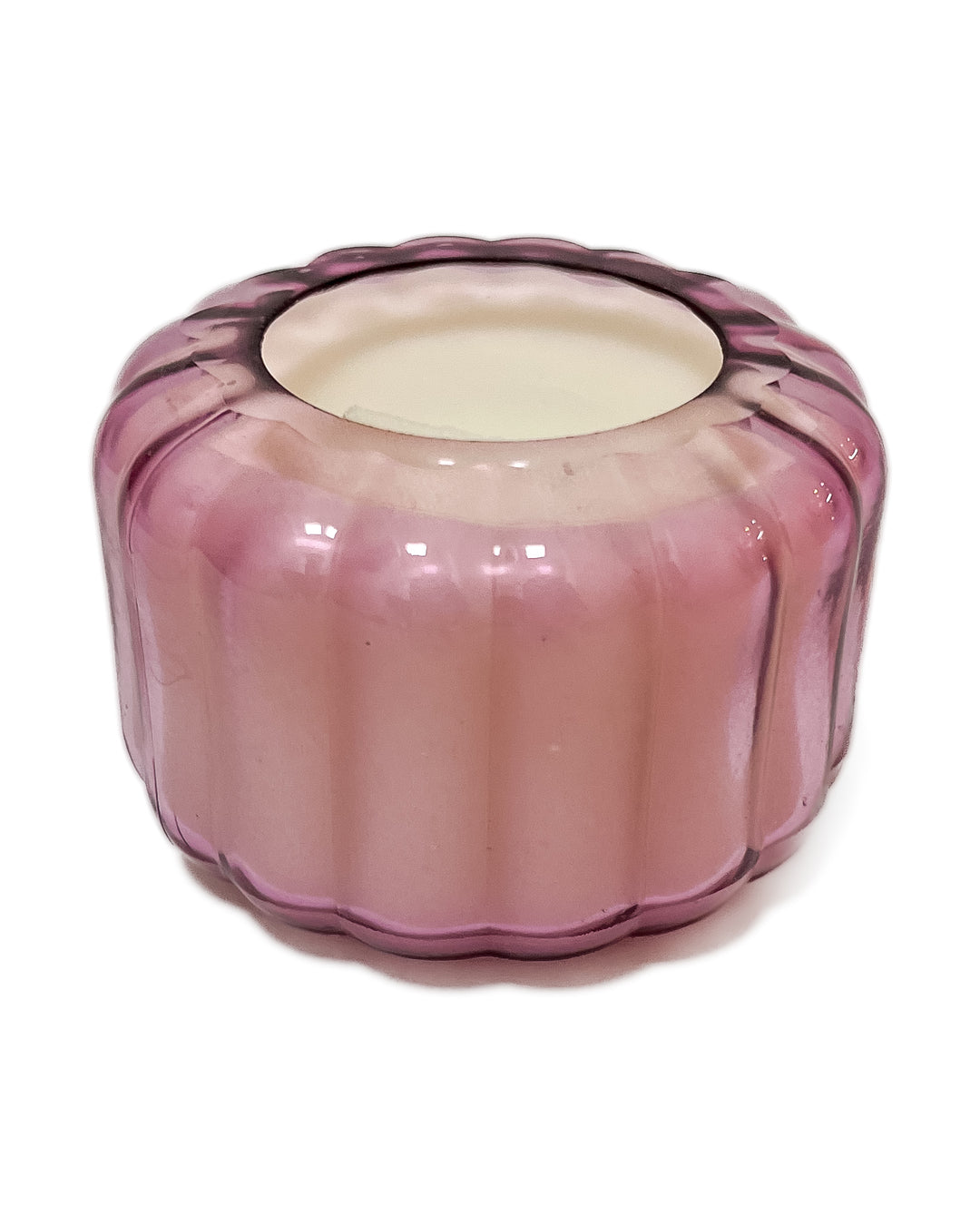 4.5 oz Ripple Transparent Glass Candle