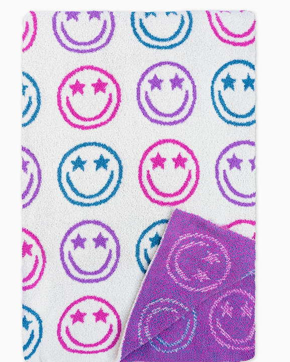 Star Smiley Face Blanket